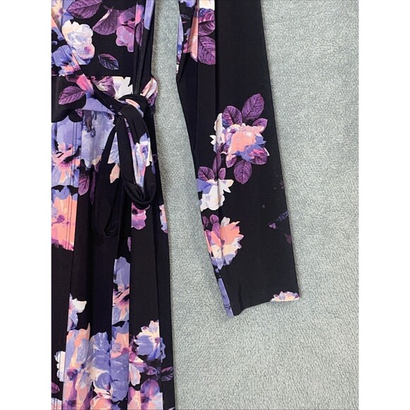 Jennifer Lopez Womens Maxi Dress Size XL Stretch Floral Faux  Wrap Boho Fall - Picture 9 of 12